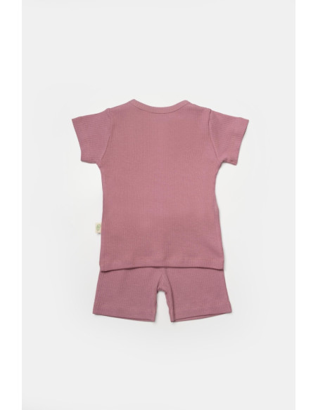 UP-BC-CSYB9039-6,Set tricou cu pantaloni Bamboo, roz, BabyCosy, 50%bumbac+50% bambus (Marime: 6-9 luni)