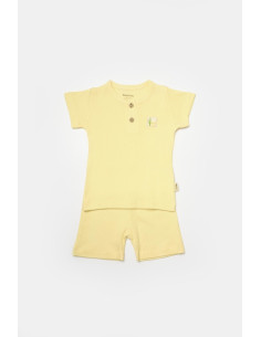 UP-BC-CSYB9041-12,Set tricou cu pantaloni Bamboo, galben, BabyCosy, 50%bumbac+50% bambus (Marime: 12-18 Luni) 2