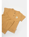 UP-BC-CSYB9042-9,Set tricou cu pantaloni Bamboo, maro, BabyCosy, 50%bumbac+50% bambus (Marime: 9-12 luni)