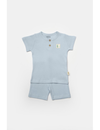 UP-BC-CSYB9043-9,Set tricou cu pantaloni Bamboo, blue, BabyCosy, 50%bumbac+50% bambus (Marime: 9-12 luni)