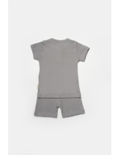 UP-BC-CSYB9044-3,Set tricou cu pantaloni Bamboo, gri, BabyCosy, 50%bumbac+50% bambus (Marime: 3-6 Luni) 2