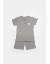 UP-BC-CSYB9044-18,Set tricou cu pantaloni Bamboo, gri, BabyCosy, 50%bumbac+50% bambus (Marime: 18-24 Luni)