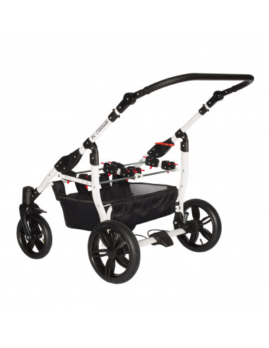 Carucior copii gemeni side by side 2 in 1, PJ STROLLER, Pink