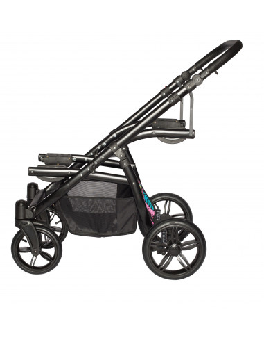 Carucior copii gemeni tandem 3 in 1, PJ STROLLER Lux, Red,PJS36 Carucior copii gemeni tandem 3 in 1, PJ STROLLER Lux, Red,PJS36