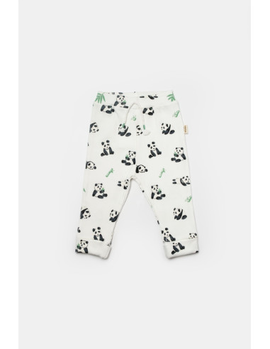 UP-BC-CSYB9059-9,Set 2 pantaloni Panda, BabyCosy, 50%bumbac+50% bambus (Marime: 9-12 luni)