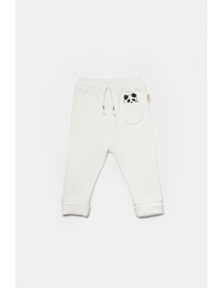 UP-BC-CSYB9059-3,Set 2 pantaloni Panda, BabyCosy, 50%bumbac+50% bambus (Marime: 3-6 Luni)