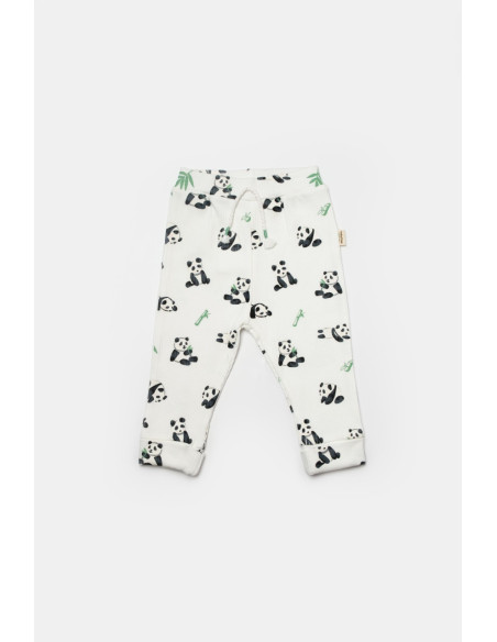 UP-BC-CSYB9059-3,Set 2 pantaloni Panda, BabyCosy, 50%bumbac+50% bambus (Marime: 3-6 Luni)