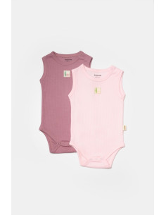 UP-BC-CSYB9012-3,Set 2 body-uri fara maneci Bamboo, roz, BabyCosy, 50% bambus+50% bumbac (Marime: 3-6 Luni) 2