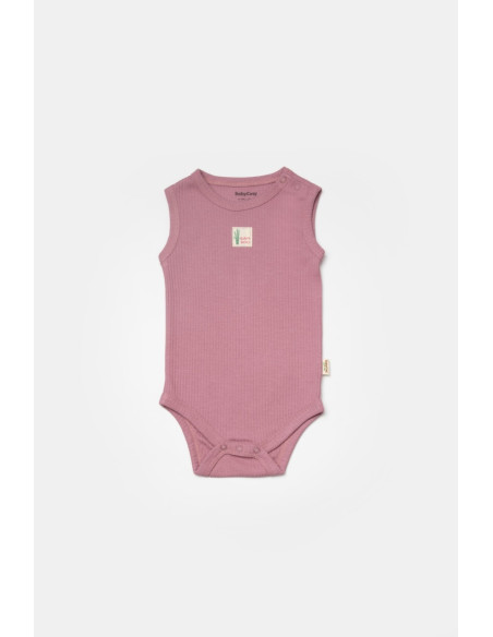 UP-BC-CSYB9012-3,Set 2 body-uri fara maneci Bamboo, roz, BabyCosy, 50% bambus+50% bumbac (Marime: 3-6 Luni)