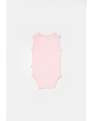 UP-BC-CSYB9012-3,Set 2 body-uri fara maneci Bamboo, roz, BabyCosy, 50% bambus+50% bumbac (Marime: 3-6 Luni)