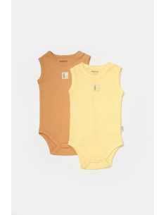 UP-BC-CSYB9013-3,Set 2 body-uri fara maneci Bamboo, galben, BabyCosy, 50% bambus+50% bumbac (Marime: 3-6 Luni) 2