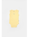 UP-BC-CSYB9013-3,Set 2 body-uri fara maneci Bamboo, galben, BabyCosy, 50% bambus+50% bumbac (Marime: 3-6 Luni)