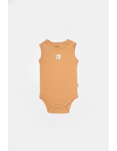 UP-BC-CSYB9013-3,Set 2 body-uri fara maneci Bamboo, galben, BabyCosy, 50% bambus+50% bumbac (Marime: 3-6 Luni)