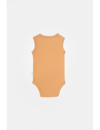 UP-BC-CSYB9013-3,Set 2 body-uri fara maneci Bamboo, galben, BabyCosy, 50% bambus+50% bumbac (Marime: 3-6 Luni)