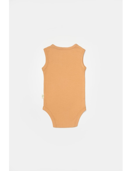 UP-BC-CSYB9013-3,Set 2 body-uri fara maneci Bamboo, galben, BabyCosy, 50% bambus+50% bumbac (Marime: 3-6 Luni)