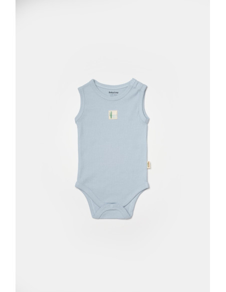 UP-BC-CSYB9014-6,Set 2 body-uri fara maneci Bamboo, bleu, BabyCosy, 50% bambus+50% bumbac (Marime: 6-9 luni)