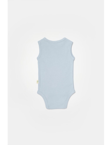 UP-BC-CSYB9014-6,Set 2 body-uri fara maneci Bamboo, bleu, BabyCosy, 50% bambus+50% bumbac (Marime: 6-9 luni)