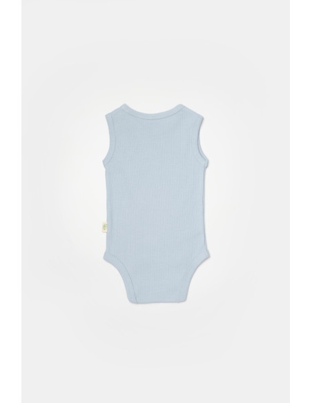 UP-BC-CSYB9014-6,Set 2 body-uri fara maneci Bamboo, bleu, BabyCosy, 50% bambus+50% bumbac (Marime: 6-9 luni)