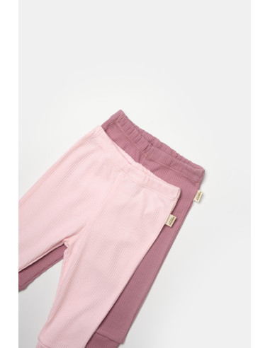 UP-BC-CSYB9030-9,Set 2 pantaloni Bamboo, roz, BabyCosy, 50%bumbac+50% bambus (Marime: 9-12 luni)
