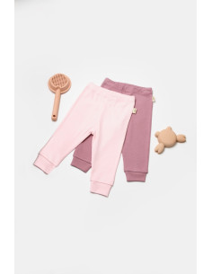 UP-BC-CSYB9030-3,Set 2 pantaloni Bamboo, roz, BabyCosy, 50%bumbac+50% bambus (Marime: 3-6 Luni)