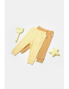 UP-BC-CSYB9031-9,Set 2 pantaloni Bamboo, galben, BabyCosy, 50%bumbac+50% bambus (Marime: 9-12 luni)