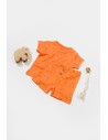 UP-BC-CSYM11705-9,Set tricou cu pantaloni Printed, portocaliu, BabyCosy, 50%bumbac+50% modal (Marime: 9-12 luni)