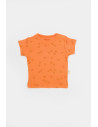 UP-BC-CSYM11705-3,Set tricou cu pantaloni Printed, portocaliu, BabyCosy, 50%bumbac+50% modal (Marime: 3-6 Luni)