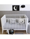Patut bebe din lemn masiv, Slim Alb, 120 x 60 cm,slim_cot_white