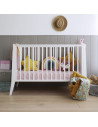 Patut bebe din lemn masiv, Slim Alb, 120 x 60 cm,slim_cot_white