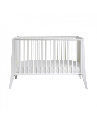 Patut bebe din lemn masiv, Slim Alb, 120 x 60 cm,slim_cot_white