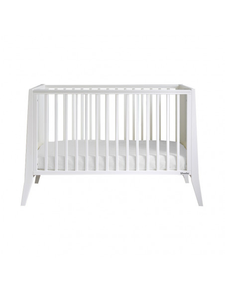 Patut bebe din lemn masiv, Slim Alb, 120 x 60 cm,slim_cot_white