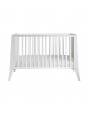 Patut bebe din lemn masiv, Slim Alb, 120 x 60 cm,slim_cot_white