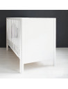 Patut bebe din lemn masiv, Smooth Alb, 120 x 60