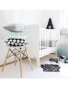 Patut bebe din lemn masiv, Country Alb, 120 x 60