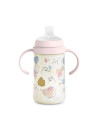 UP-8426420087025,Cana cu muștiuc din silicon, 270 ml, Bears, roz, Suavinex