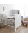Patut bebe din lemn masiv, Country Alb, 120 x 60