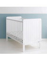 Patut bebe din lemn masiv, Country Alb, 120 x 60