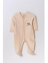 UP-BC-CSY8181-3,Set 2 salopete lungi, Lamb, BabyCosy, 100% bumbac organic (Marime: 3-6 Luni)