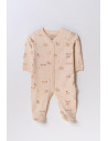 UP-BC-CSY8181-3,Set 2 salopete lungi, Lamb, BabyCosy, 100% bumbac organic (Marime: 3-6 Luni)