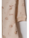 UP-BC-CSY8181-3,Set 2 salopete lungi, Lamb, BabyCosy, 100% bumbac organic (Marime: 3-6 Luni)