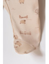 UP-BC-CSY8181-3,Set 2 salopete lungi, Lamb, BabyCosy, 100% bumbac organic (Marime: 3-6 Luni)