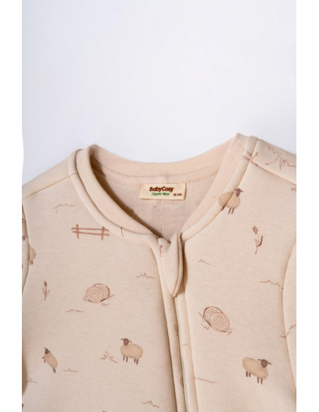 UP-BC-CSY8187-18,Salopeta cu fermoar, Lamb, BabyCosy, 100% bumbac organic (Marime: 18-24 Luni)
