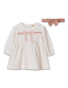 UP-BC-CSY8162-3,Set rochita cu bentita, Bow, BabyCosy, 100%bumbac organic, Powder, Diverse marimi