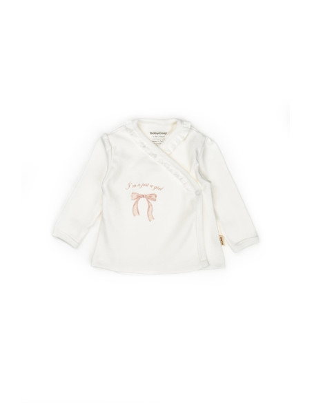 UP-BC-CYS8174,Set de 5 piese pentru nou nascut, Bow, powder, BabyCosy