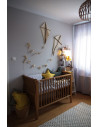 Patut din lemn masiv, pentru bebe Noble Vintage cu Saltea cocos