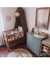 Patut din lemn masiv, pentru bebe Noble Vintage cu Saltea cocos