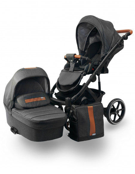 Carucior copii 3 in 1, reversibil, 0-36 luni, Bexa Line Deep