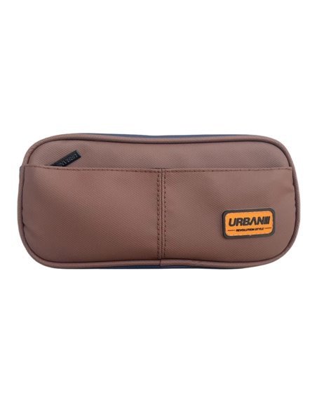 Penar etui S-COOL SC2885, 21.5 x 6.5 x 10.5 cm, Motiv urban, Brown