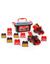 ROB-57143,Set masinute si cuburi constructii - Mammoet, 28.5x19.5x15.5 cm, Polesie