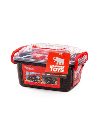 ROB-57143,Set masinute si cuburi constructii - Mammoet, 28.5x19.5x15.5 cm, Polesie
